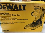 Dewalt D28715 14" 5.5HP Metal Chop Saw Quik Change Keyless Blade System O14. Fixed Price $106.92.