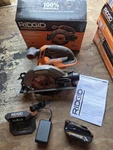 Ridgid 18V Cordless 6-1/2-IN. Circular Saw Kit With 2.0 Ah Battery And Charger. Fixed Price $72.19.