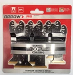 Arrow Pro Series Titanium-coated Bi-metal Oscillating Blades 6-PIECE Set. Fixed Price $31.59.