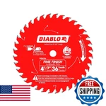 Diablo D0436X 4-1/2" 36T Atb Cordless Trim Saw Blade 20MM Arbor Wood. Fixed Price $33.05.