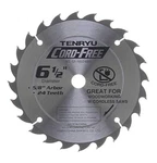 Tenryu CF-16524WB 6-1/2" 24T 5/8" Arbor, 0.059 Kerf, 3900 Rpm, Cordless Trim. Fixed Price $13.20.