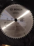 Bosch PRO1296VFB 12" 60 Tooth Crosscutting. Fixed Price $19.00.