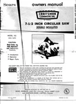 1972 Craftsman 315.11870 Owners Manual 1/2 Inch Circular Saw Instructions. Fixed Price $20.24.
