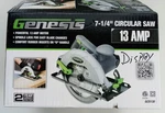 Genesis GCS130 13A, 7-1/4 In. Circular Saw With Rip Guide. Fixed Price $30.00.
