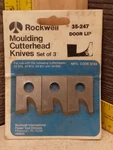 Pack (1) New Genuine Rockwell Moulding Cutter Blade Set 35-247 Usa Door Lip. Fixed Price $19.95.