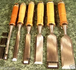 6PC Chisel Set With Hardwood Handles Chrome Vanadium Crv Steel Blades. Fixed Price $25.00.