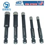 5PC Dry Diamond Drill Bit Hole Saw Kit For Granite Marble Porcelain Tile Ceramic. Fixed Price $22.94.
