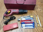 Chicago Electric Power Tools 4-1/2" Reciprocating Saw, Spare Blades & Red Case. Fixed Price $169.99.