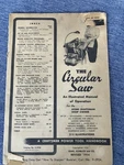Vintage 1954 Sears Craftsman Circular Saw Illustrated Operation Manual 215 Dwgs. Fixed Price $7.00.