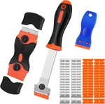 Razor Scraper Tool, Pack With 50 Plastic & 30 Metal Blades, Cleani. Fixed Price $23.99.