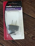 New Cooper Wiring Device 1912CU-PT Brown Flat Handle 2-WIRE Plug, 15 AMP/125. Fixed Price $5.00.