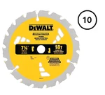 Dewalt Carbide Circular Saw Blade Set 10-PACK 7 1/4 Inch 18T Chn DW3192B10. Fixed Price $86.98.