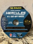 Lot 10 Hercules 4-1/2" Off Wheels Fast Cutting HA29-C For Steel Stainless. Fixed Price $7.50.