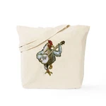 Cafepress Banjo Chicken Natural Canvas Tote Bag, Cloth Shopping (1378255837). Fixed Price $10.99.