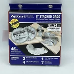 Avanti Pro 8 In. X 24 Teeth Stacked Dado W/ Carbide Tipped Blades & Chippers. Fixed Price $52.95.