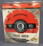 Crescent 12" X 60-TOOTH Combination Circular Saw Blade CSBCM-1260. Fixed Price $42.95.