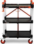 3-SHELF Folding Jobsite Utility Cart, Heavy Duty Rolling Service 300 Lb. Fixed Price $404.90.