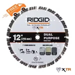 Ridgid 12 In. Xtr Dual Purpose Cutting Segmented Rim Diamond Saw Blade. Fixed Price $44.50.