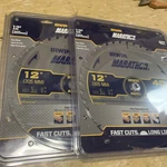 Irwin Marathon Carbide Table/miter Circular Blade, 12-INCH, 40T (14080LWC) 2PK. Fixed Price $49.99.