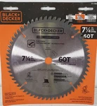 Miter Saw Blade 1/4IN 60T Fine Finish Black+decker Carbide 77-760 New Sealed. Fixed Price $27.25.