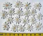 19 White Daisy Mosaic Set Broken Cut China Plate. Fixed Price $22.00.