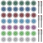 42PCS 1" Radial Bristle Disc Kit With 1/8" Shank For Rotary Tool Mixed Grit 8.... Fixed Price $23.70.