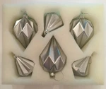 Lenox American By Design Ashen Geometric Diamond Glass 6 Piece Ornament Set. Fixed Price $49.99.