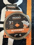 Ridgid In. Masonry Cutting Turbo Rim Diamond Saw Blade 25-TB70IP. Fixed Price $19.99.