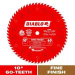 Diablo 10IN. X 60-TOOTH Fine Finish Saw Blade For Wood. Fixed Price $39.99.