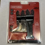 Craftsman Oscillating Tool Blades, 3-PIECE Cutting Set Kit Assortment New. Fixed Price $18.89.