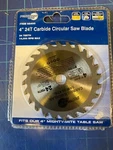 Portland Saw 4" Circular Blade W/24 Carbide Tipped Teeth #68400 New Sealed. Fixed Price $16.00.