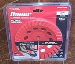 Bauer 7" Diamond Turbo Segments Cup Wheel Wet & Dry Grinding #57566. Fixed Price $29.99.