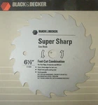 2PK Black & Decker Super Sharp Wood Cut 6-1/2" Circular Saw Blades 18 Teeth. Fixed Price $16.00.