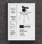 Owner Operators Manual Sears Craftsman 113.197702 113.197752 10" Inch Radial Saw. Fixed Price $15.97.