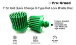 Pro-graad R-type Roll Lock Bristle Discs 1", 2", 3". Fixed Price $36.74.