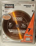 Ridgid Glass/mosaic Diamon Blade 7'' Wet Use. Fixed Price $22.00.