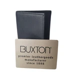 Buxton Trifold Wallet Mens Black Leather Id Window Credit Card Holder New. Fixed Price $11.99.