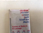 Olson Pgt Long No 459 9RG .048 X .018IN. Tpi 8, 144-PACK?, Scroll Saw. Fixed Price $75.00.