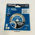 Hercules Diamond Tile Blade HA71C-1 Continuous Rim 3/8 Arbor Wet Dry 58961. Fixed Price $11.00.