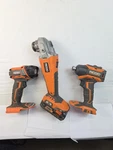 Ridgid Grinder R86041 Impact Driver 1/4IN R86038 And Flashlight Battery Tested. Fixed Price $125.50.