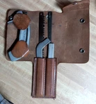 Wyoming SAW-1 Camp Hunting W/ Leather Case +3 Blade 2 Bone Saws, Tree. Fixed Price $46.00.