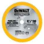 Dewalt DW9153 6-1/2-INCH 90 Tooth Paneling And Vinyl Cutting Saw Blade With 5.... Fixed Price $14.95.