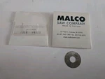 2 Malco JS101038000, Slitting Saw Blade, 1"X.010"X 3/8", 98 Teeth, Hss, Usa Made. Fixed Price $19.50.