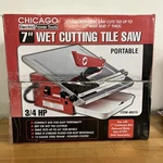 Chicago Electric Power Tools - 7" Portable Wet Cutting Tile Saw 40315 New. Fixed Price $99.99.