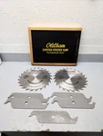 Oldham Professional Series Usa 2PC Carbide X-cel 10 Dia Arbor Saw Blade Set. Fixed Price $34.95.