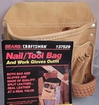 Vintage Sears Craftsman Leather Tool Nail Belt Bag W/ 937529 New Old Stock. Fixed Price $44.50.