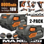 2 Pack For Ridgid R840085 8.0AH Lithium-ion Battery Rigid 18VOLT R840087. Fixed Price $44.98.