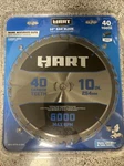Hart 10" Saw Blade Carbide Teeth 40 Tooth For Wood Cutting HAMSB11 Max Rpm 6000. Fixed Price $17.00.