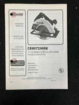 1990 Sears Craftsman 7 1/4IN Circular Saw 315.108230 Owner's Manual & Parts List. Fixed Price $12.99.