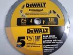 Dewalt Circular Saw Blades 5-PACK 7.25" 18T Carbide Teeth New. Fixed Price $49.99.